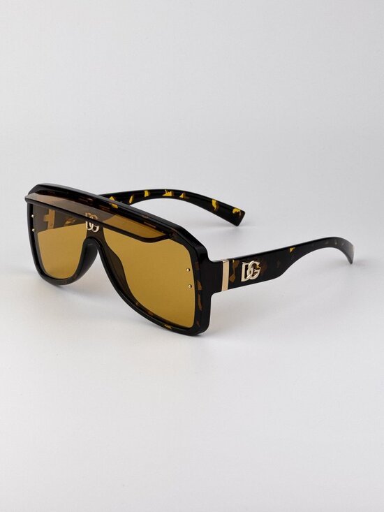 Dolce & Gabbana DG6205 612/85 Sunglasses – Yellow Havana Shield Frame main image 4